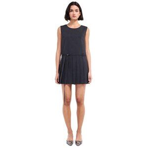 YUMI ROW Women's Noir Pleated Dress Size S In Gray